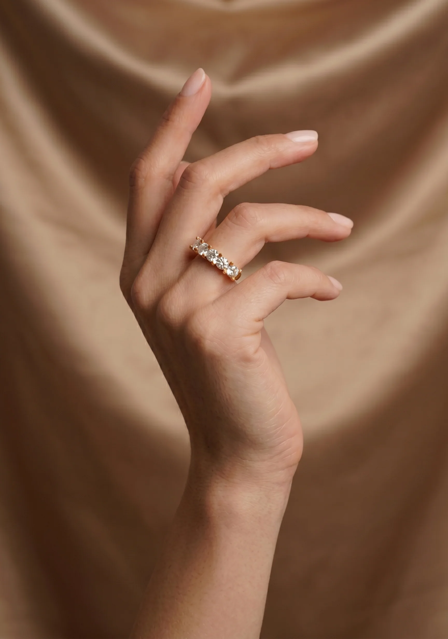 Warm Solitaire Band